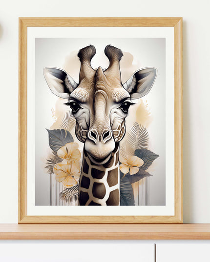 Animal Poster Giraffe - Design 18